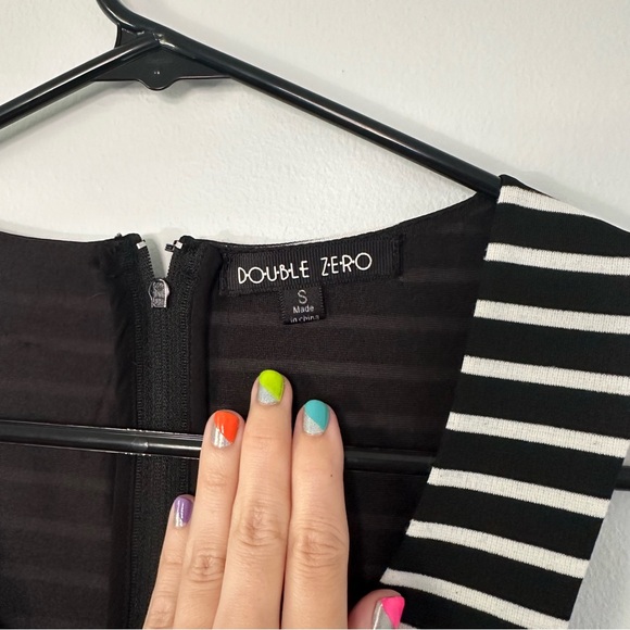 modcloth fit and flare striped color block dress size small summer mini dress - Picture 2 of 5